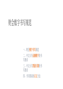 《会计实训-数字书写规范》整理ppt