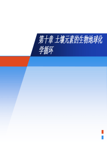 2012土壤学第十章土壤元素的生物地球化学循环.ppt