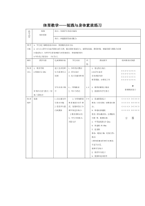 体育教学——短跑与身体素质练习