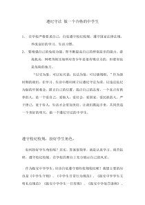 遵纪守法-做一个合格的中学生