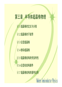 高等半导体物理Chapter-3-半导体超晶格物理