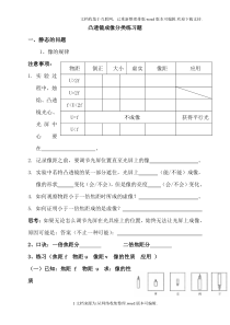 凸透镜成像规律分类习题