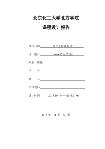 操作系统课程设计报告