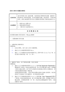 实训6-BIOS设置实训报告-