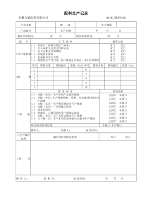 配料生产记录