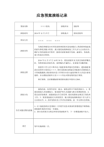辐射事故应急预案演练记录
