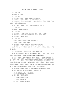 《珍爱生命远离毒品》教案