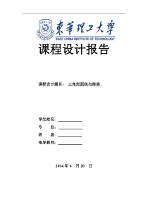 三角形面积与种类课程设计报告