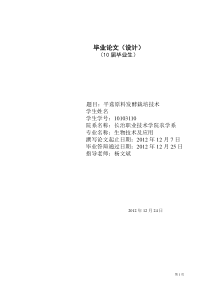 平菇栽培.毕业论文