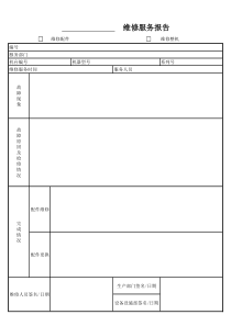 服务维修报告