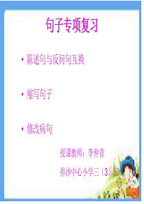 三年级上册语文句子专项复习