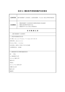 实训11-微机软件系统的维护实训报告