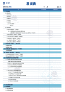 2020最新利润表