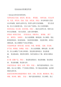 化妆品标识的规范用语