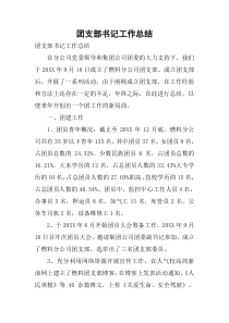团支部书记工作总结