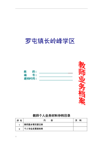教师业务档案模板