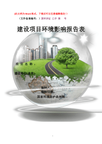 环境影响评价报告书样板