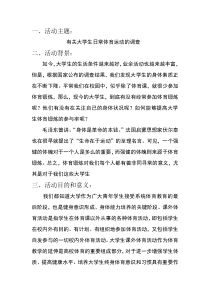 问卷调查策划书