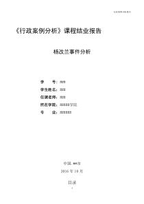 行政案例分析报告
