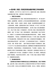 xx县乡镇街道党政正职政治建设考察工作综合报告