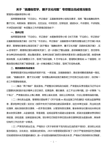 关于搞庸俗哲学圈子文化问题专项整治完成情况报告