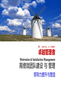 团队建设领导力提升与塑造：如何打造高绩效团队