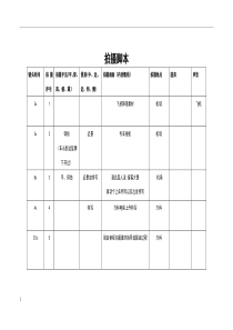 分镜头脚本模板