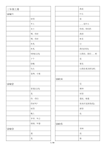 小学英语教科版一至六年级单词默写表