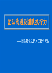 团队沟通及团队执行力