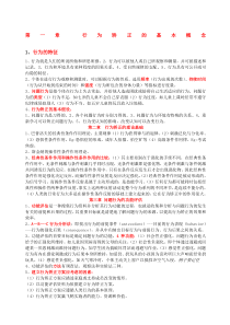 行为矫正考试重点