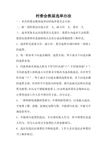 村委会换届选举办法