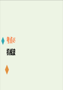 2021年高考物理一轮复习考点45机械波课件