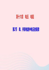 九年级物理全册第十六章电压电阻第2节串并联电路中电压的规律作业课件新版新人教版