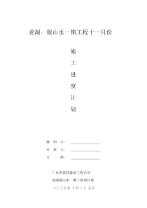 月进度计划范本-(12435)