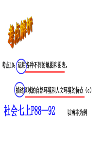 考点10运用各种不同的地图和图表-描述区域的自然环境和人文环境的特点