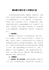 扫黄打非情况汇报