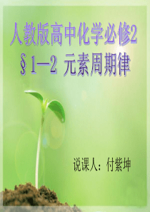 元素周期律说课ppt