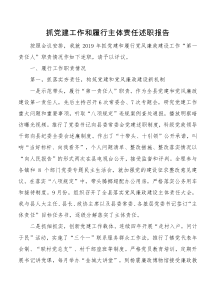 抓党建工作和履行主体责任述职报告5