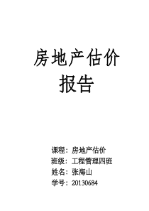 房地产估价报告