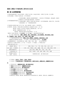 最新人教版八年级地理上册知识点总结