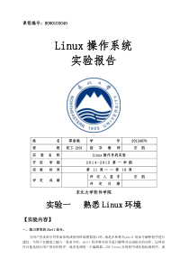 Linux实验报告