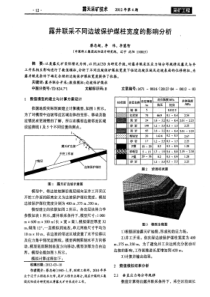 露井联采不同边坡保护煤柱宽度的影响分析