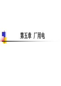 大学课件 发电厂电气 厂用电接线