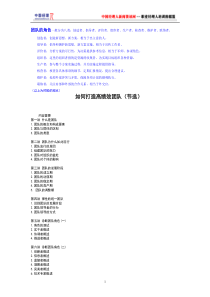 如何打造高绩效团队（节选）(1)