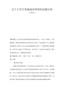 系统工程案例分析(大学生沉迷网络)