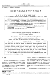 300MW汽轮机低压转子动叶片断裂分析
