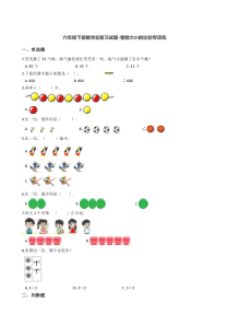 六年级下册数学总复习试题整数大小的比较专项练通用版含答案