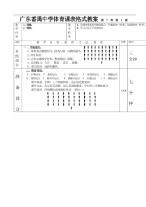 高一年级体育教案快速跑排球第16课表格式教案