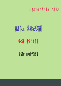 八年级道德与法治下册第四单元崇尚法治精神第七课尊重自由平等第1框自由平等的真谛习题课件新人教版