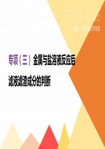 20192020年中考化学专题复习专项03金属与盐溶液反应后滤液滤渣成分的判断